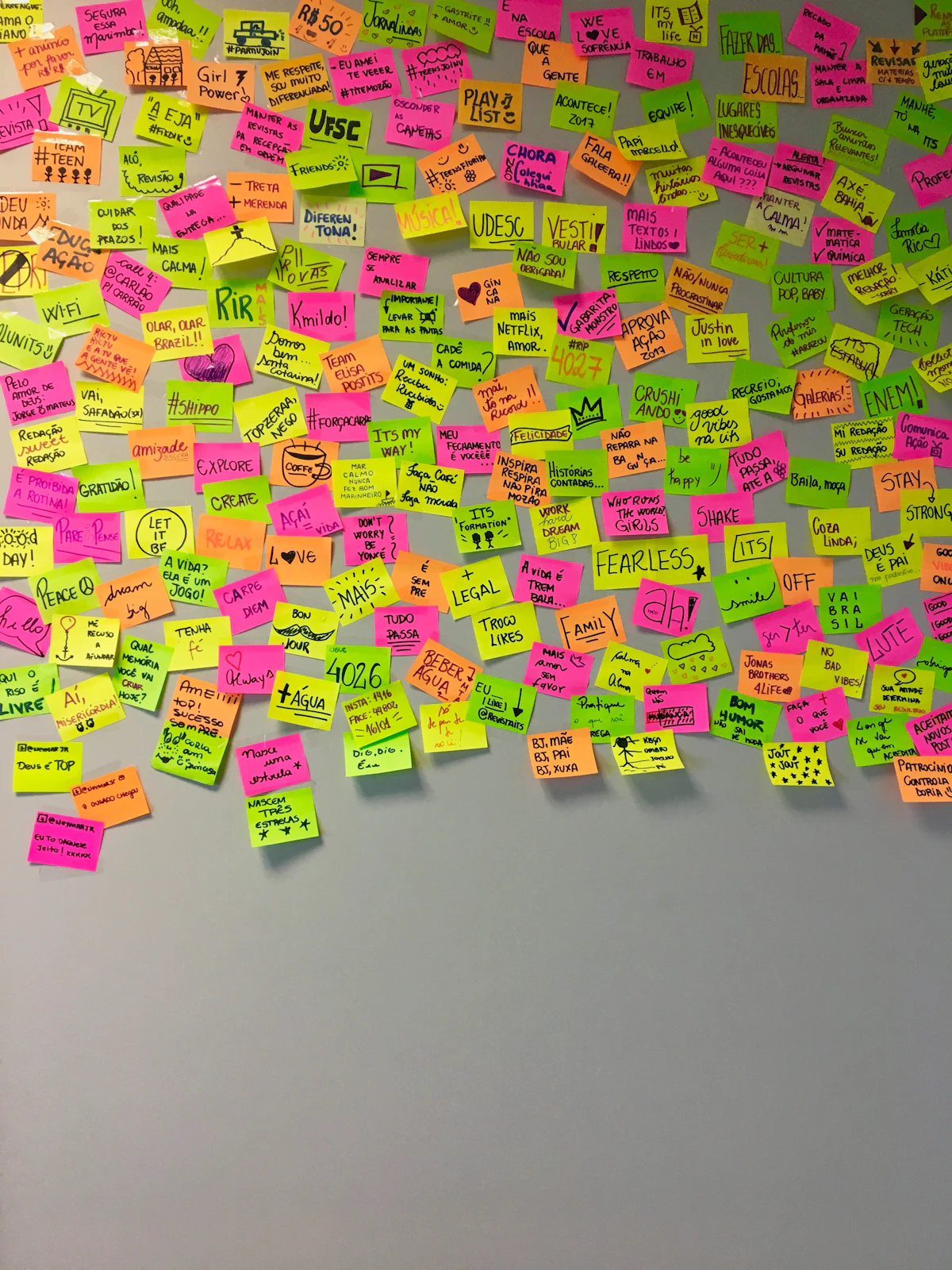 Assorted-color sticky notes