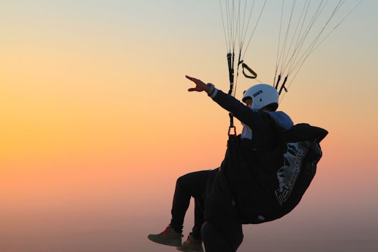 paraglider during golden hour in Khuzestan Province Iran