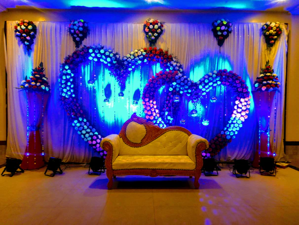 A classic vintage backdrop ideal for elegant events.