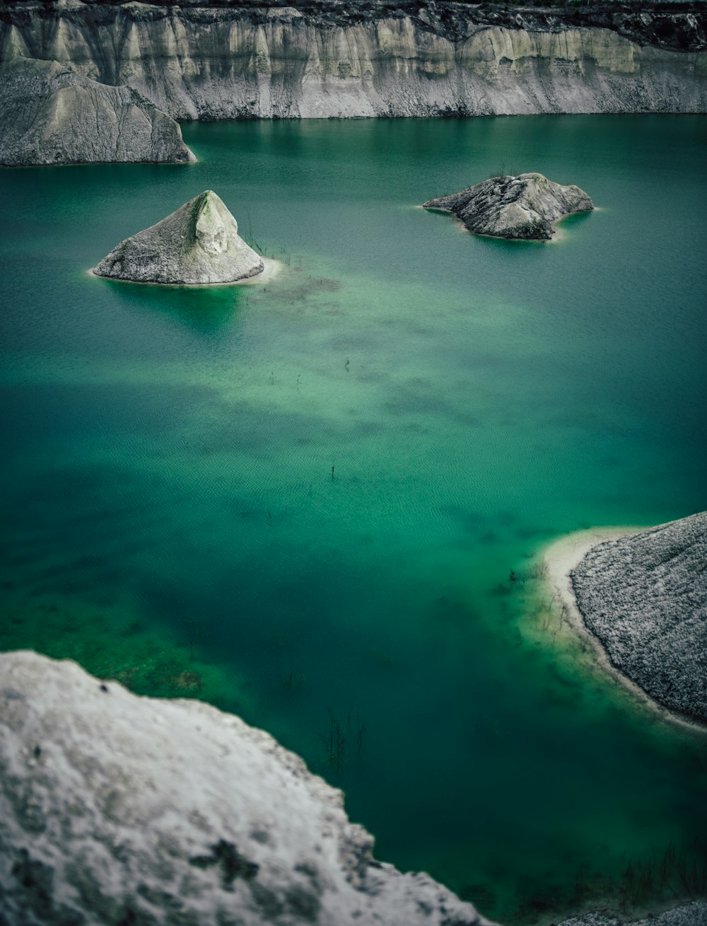 rock formations near body of water