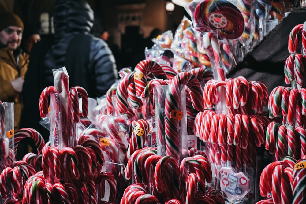 candy canes on display