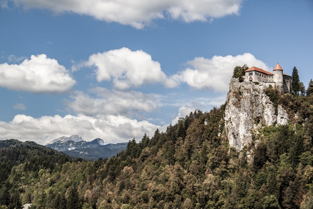 gray concrete building on cliff during daytime