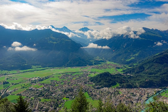 mountain photograph in Harder Kulm, view of Interlaken Switzerland