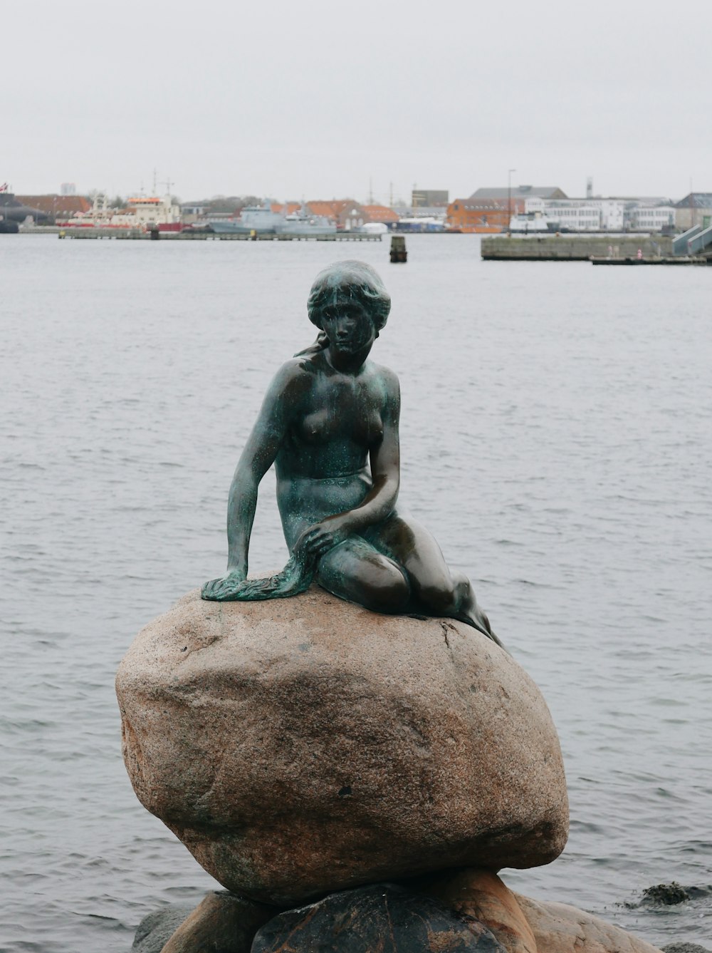 woman concrete statue