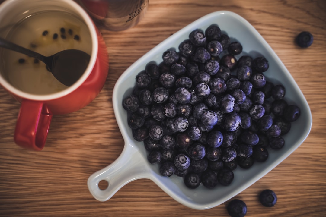 blueberries on plate