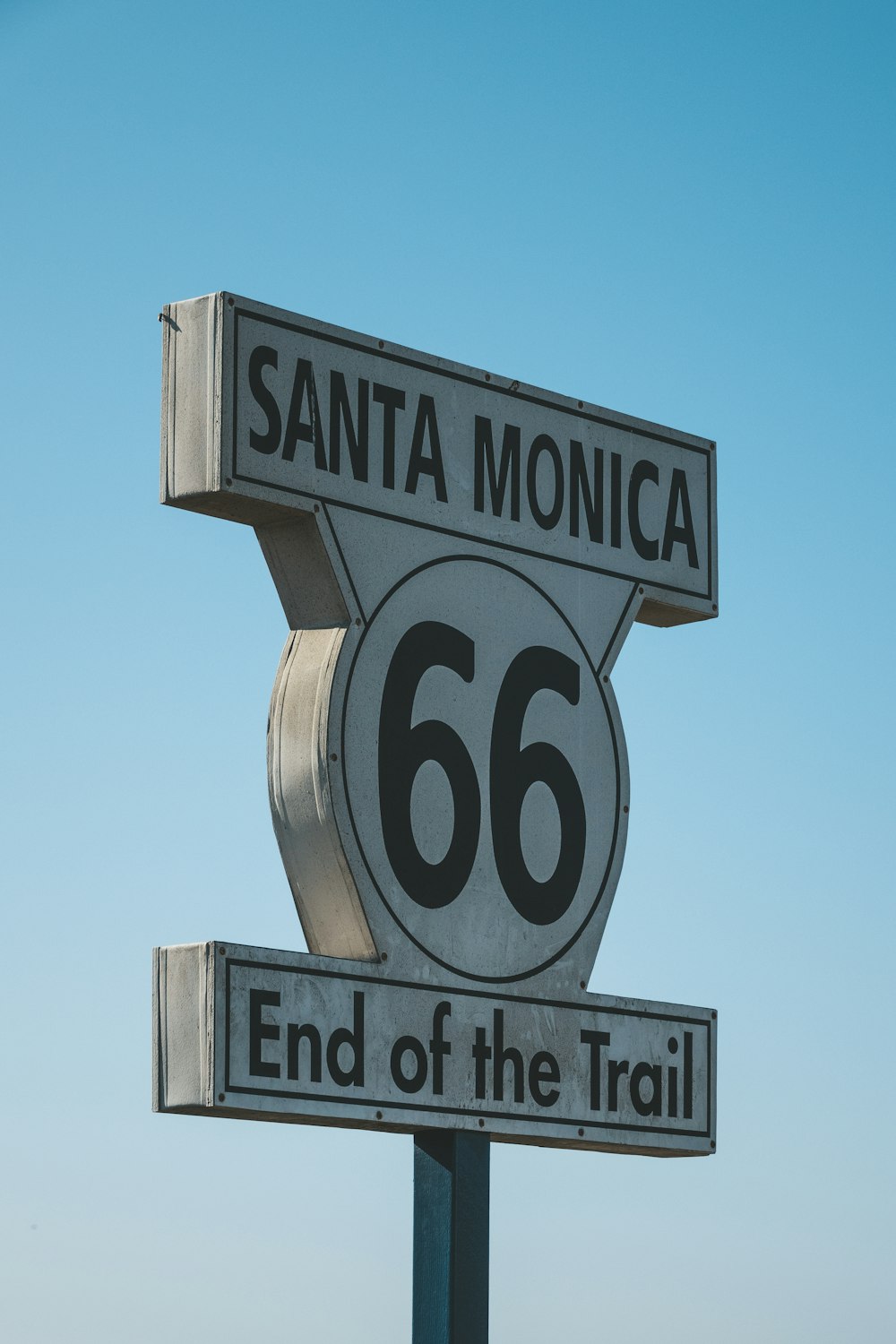 Santa Monica End of the Trail signage