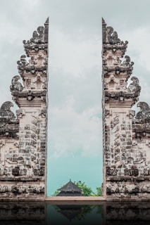 a couple of gates that are next to each other