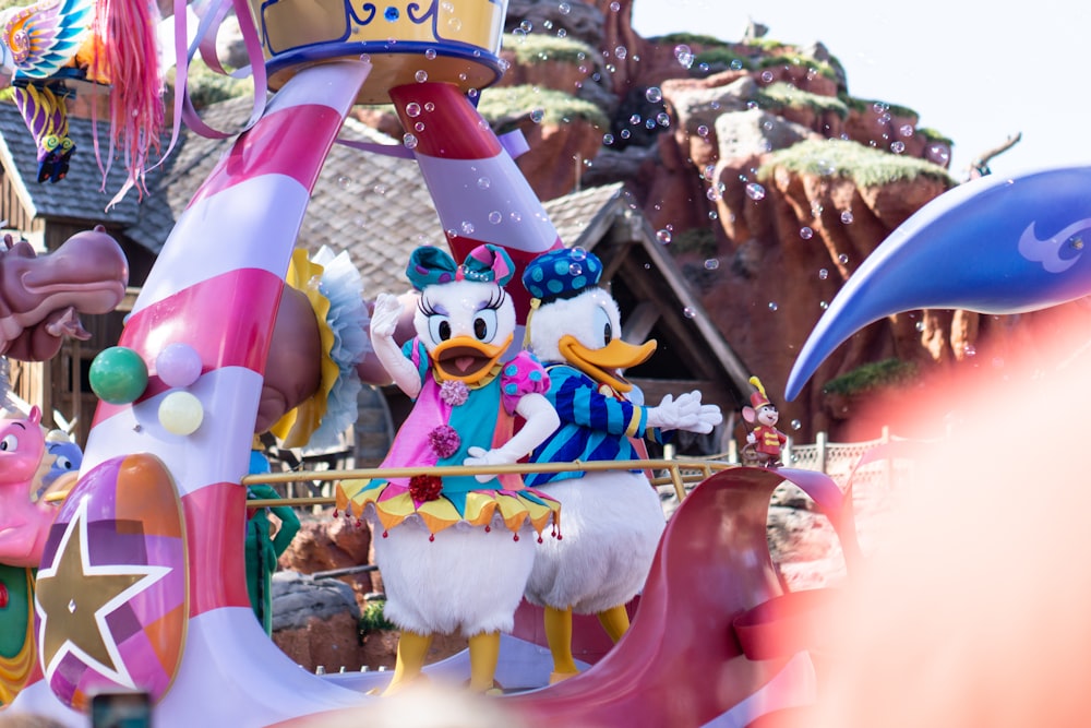 Disney Donald Duck and Daisy mascots