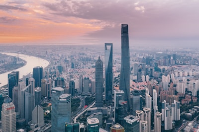 aerial photography of city buildings