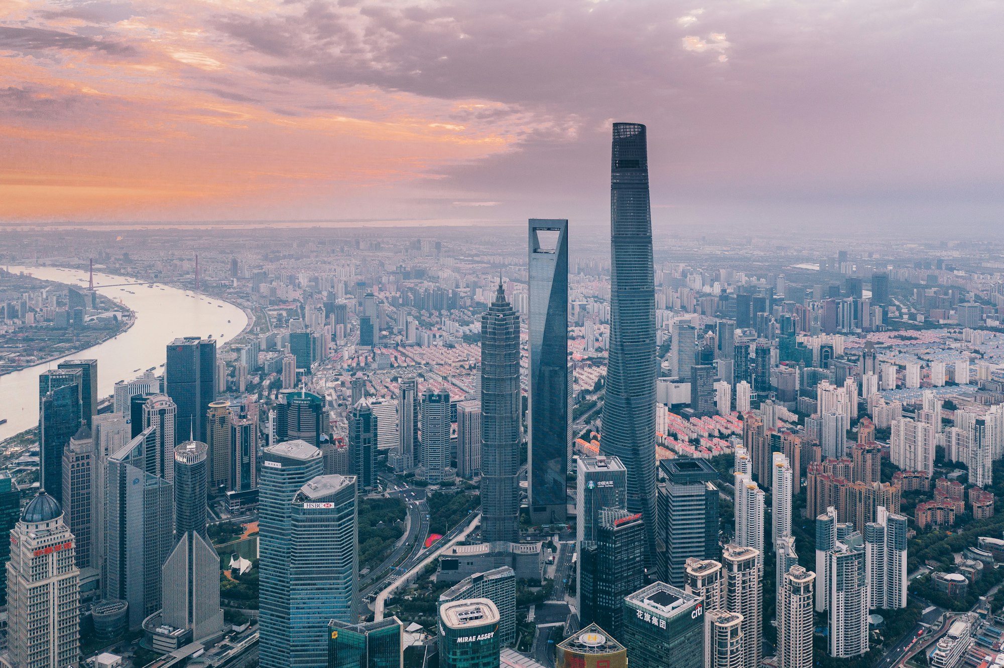 Monday early morning in Shanghai featuring 3 iconic buildings of this vibrant city. 