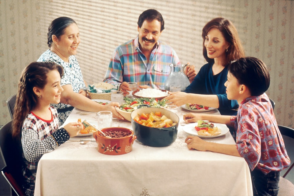 group of person eating indoors