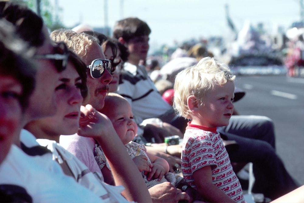 people beside race track