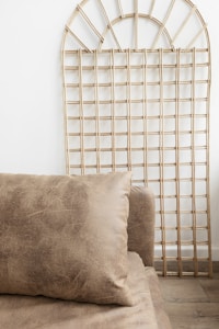 Strickkissen Beige