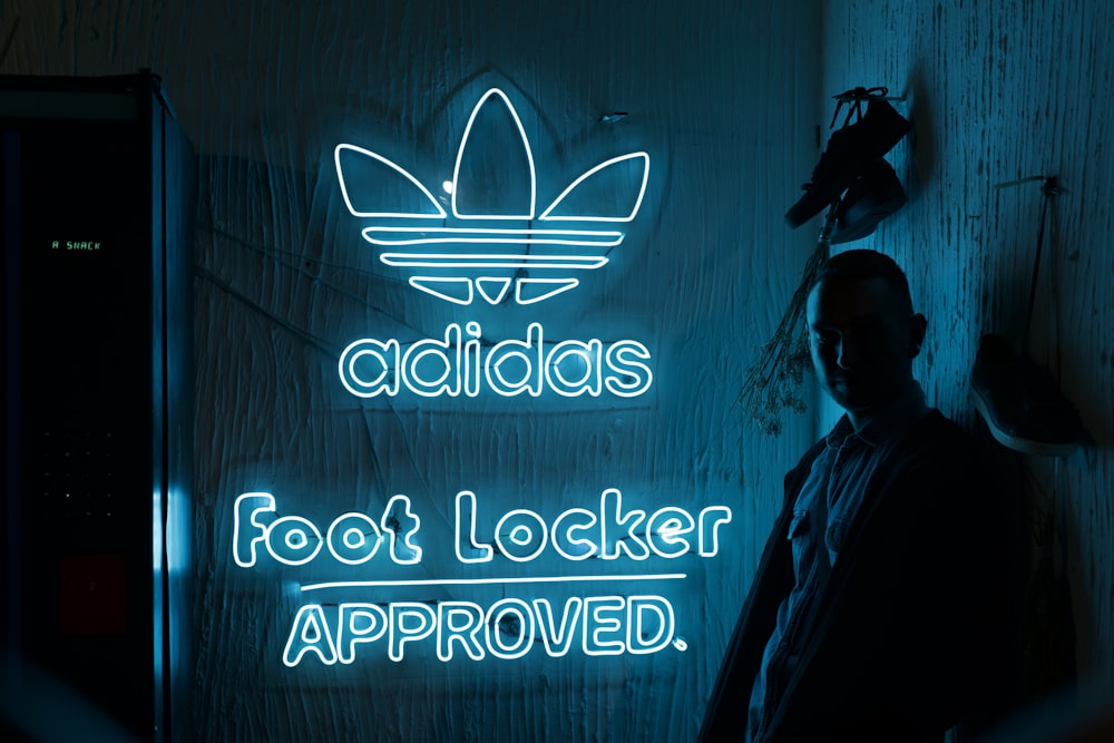 adidas neon signage