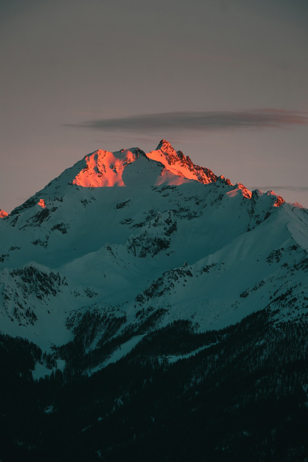 snow capped mountain