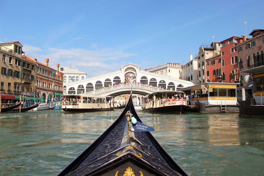 black and brown boat