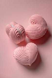 heart-shaped macaroons