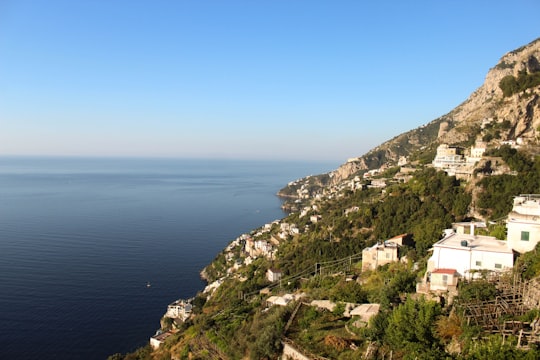 houses on mountain in Amalfi Italy