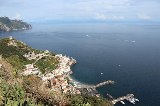 wide-angle photography of seashore during daytime in Amalfi Coast Italy