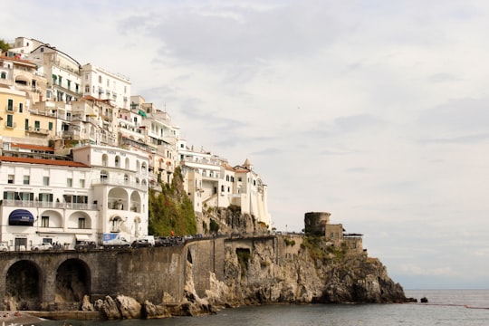 white and brown houses in Amalfi Coast Italy