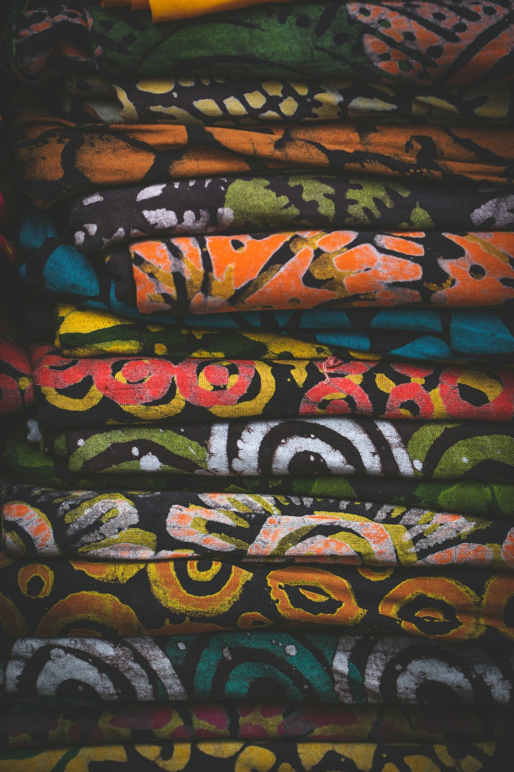 multicolored textiles