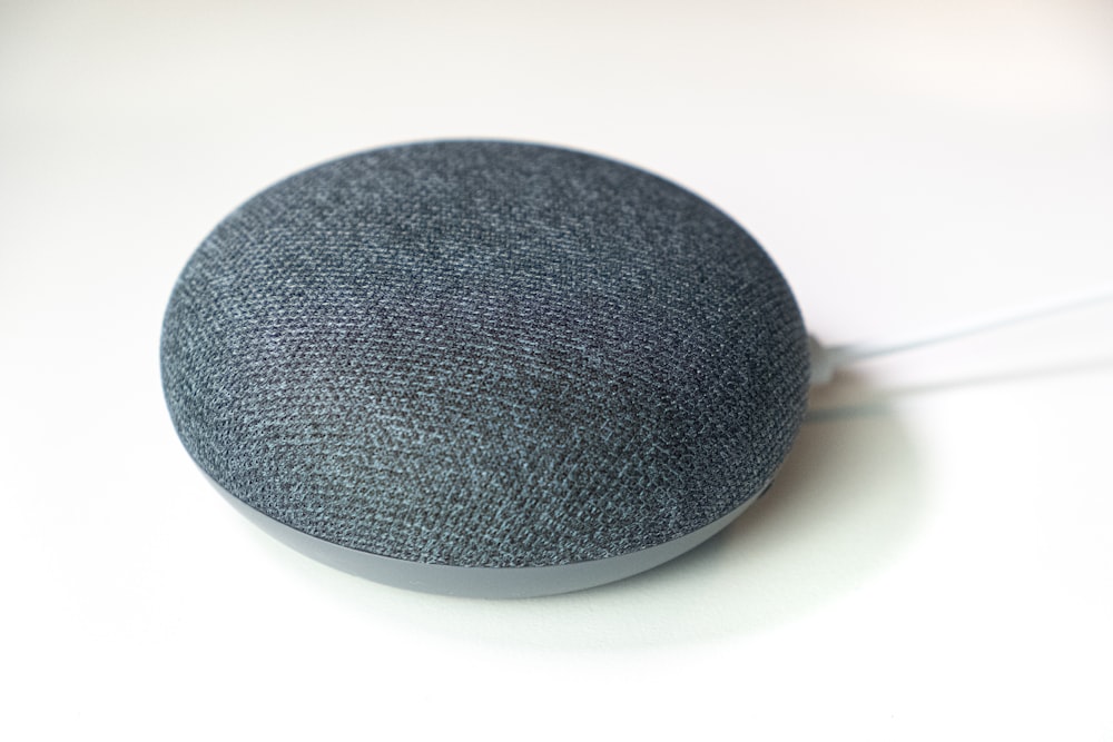 charcoal Google Home Mini speaker