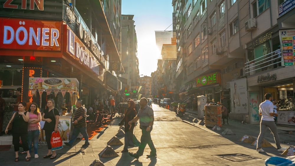 people walking on street