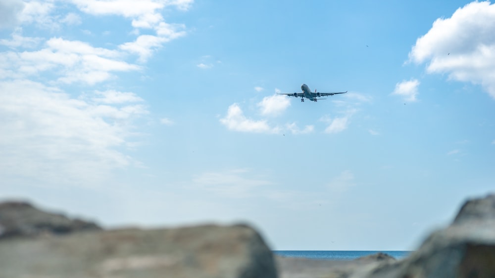 airplane over water