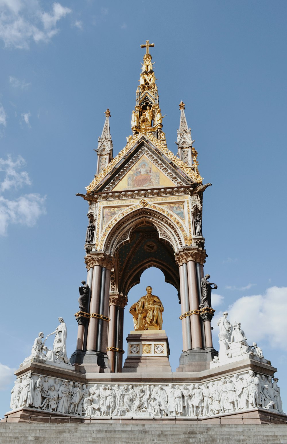 brown and white concrete religious statue