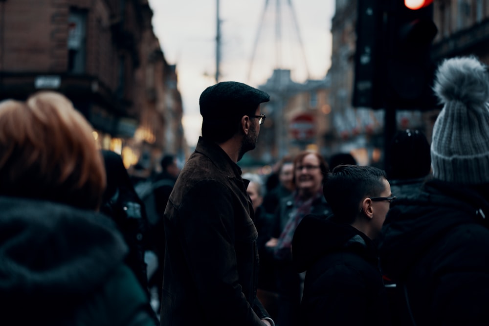 man wearing grey jacket