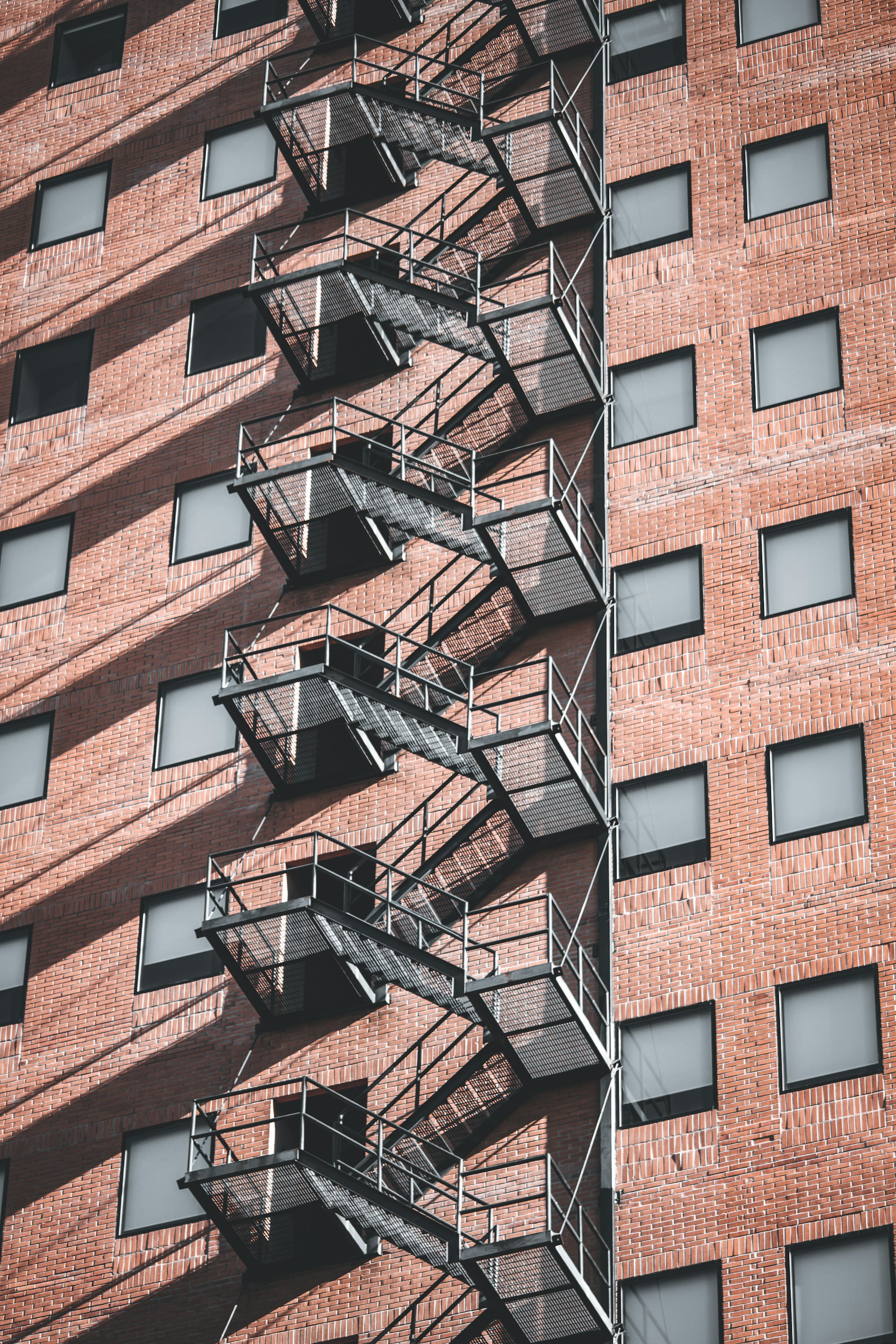 exit ladder on side of the building