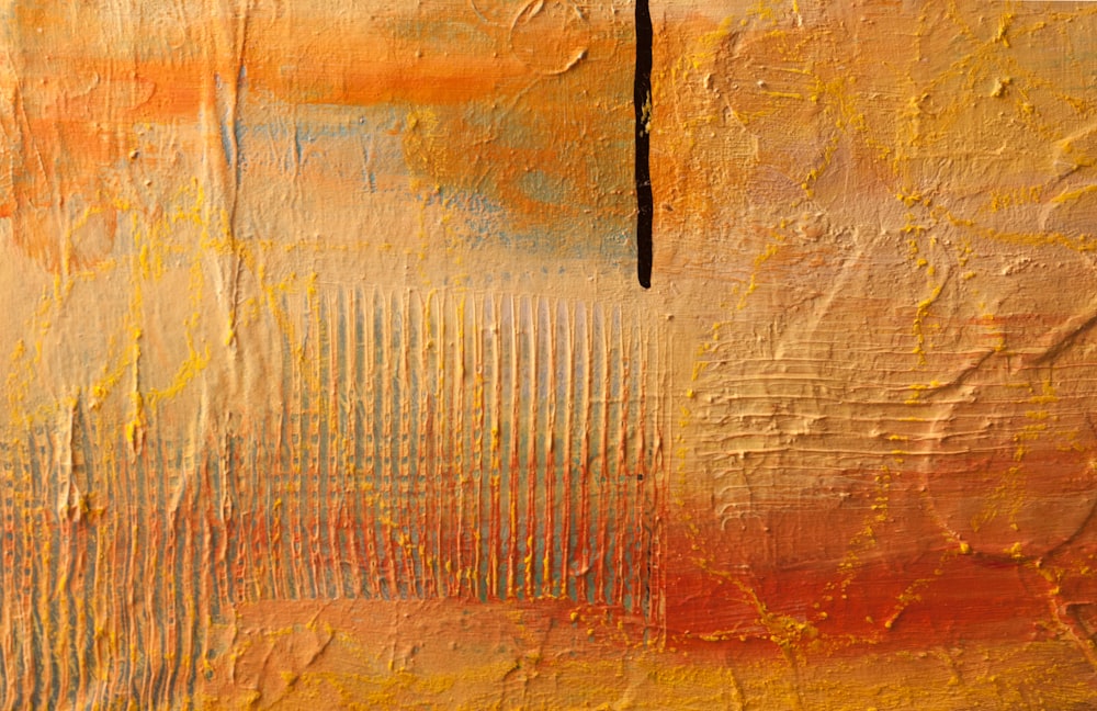pintura abstrata laranja