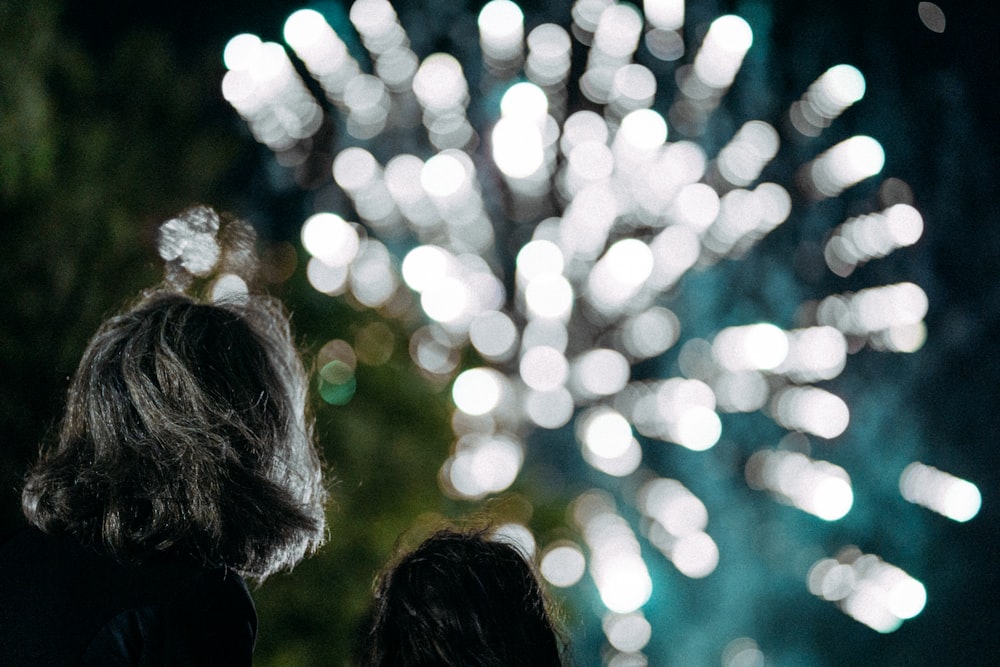 white bokeh lights