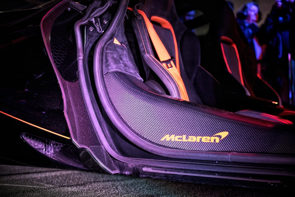 purple McLaren bucket seat
