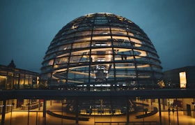 clear glass dome building