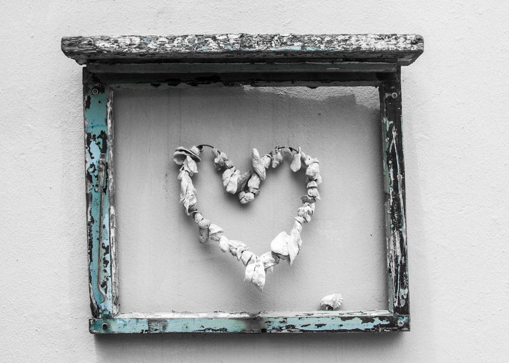 blue and black wooden photo frame
