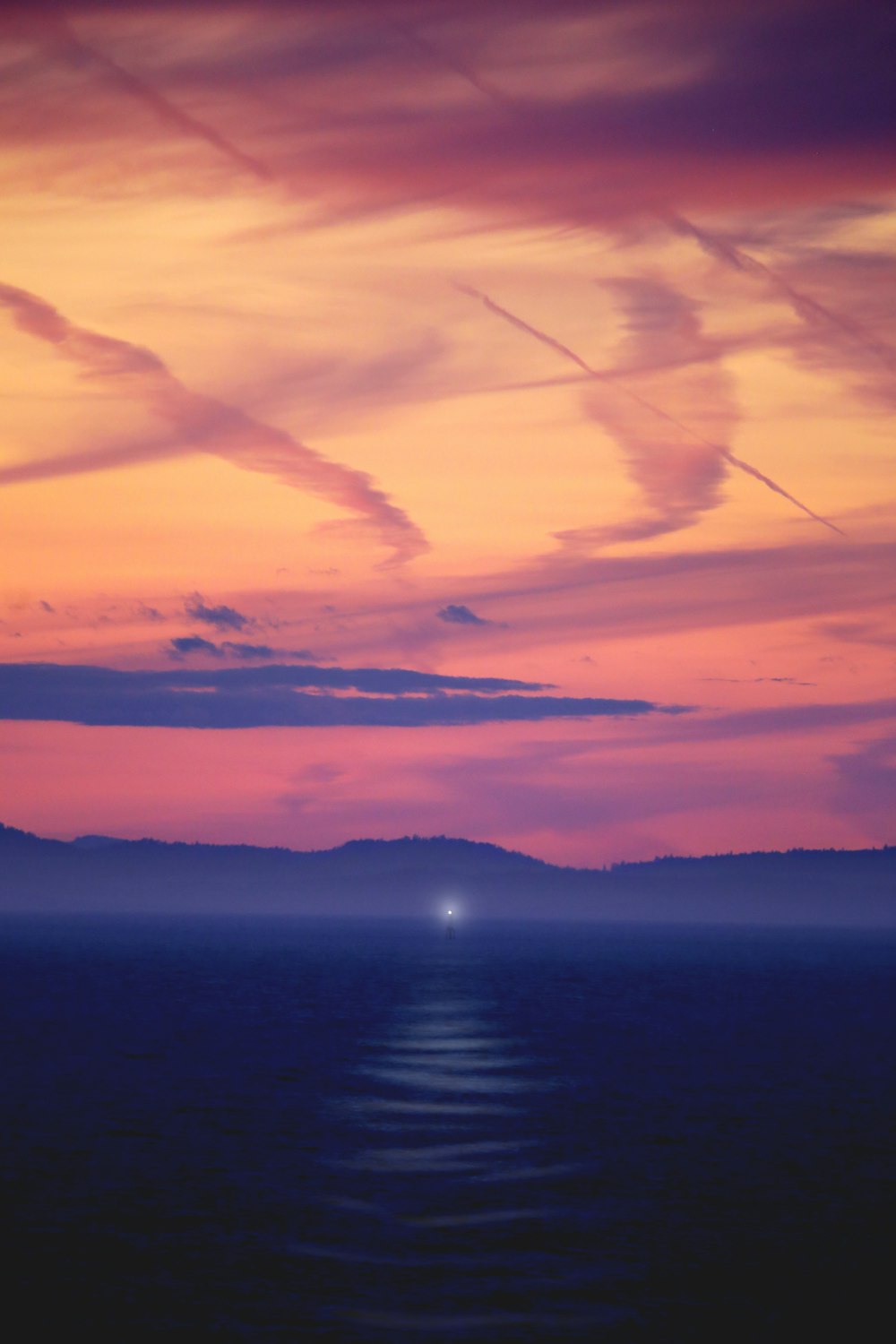 silhouette of mountain range