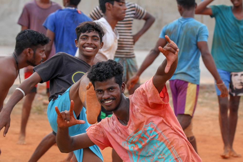 group of people on road