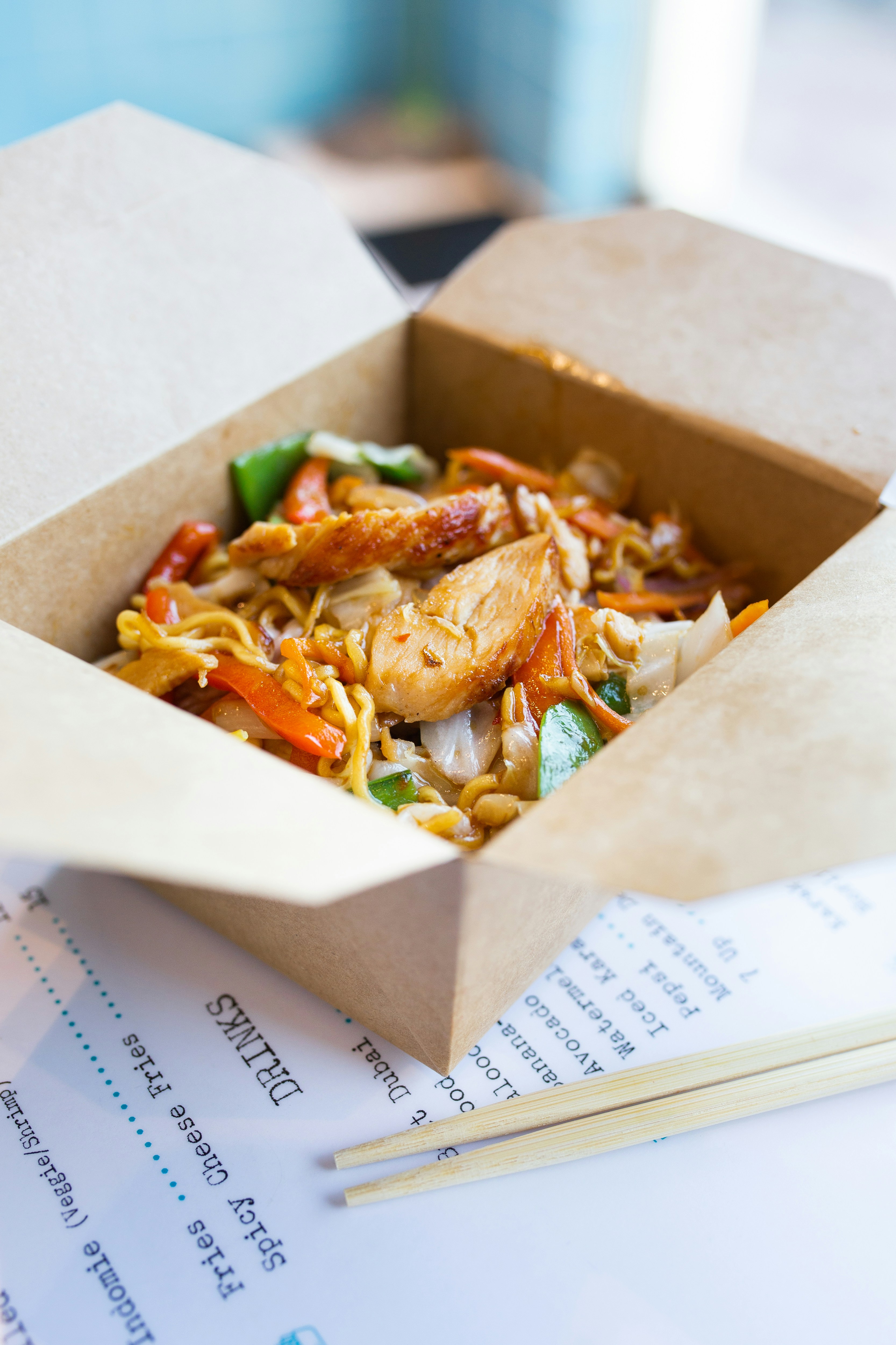 cooked noodles with meat