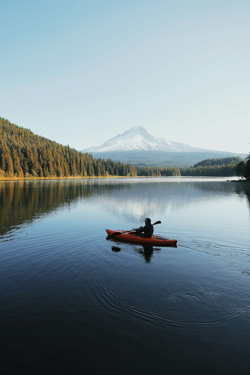 person riding on the kayak photograph