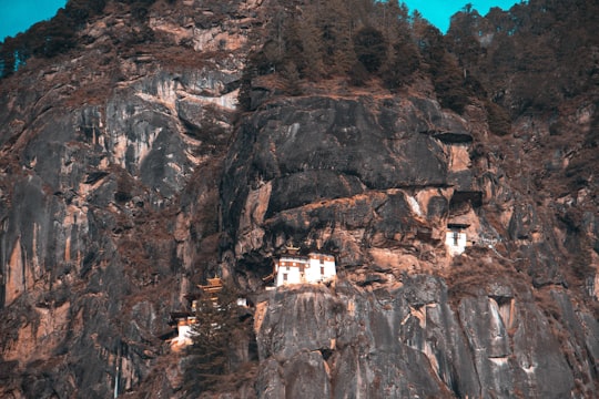 low angle photography of moutain in Paro Bhutan