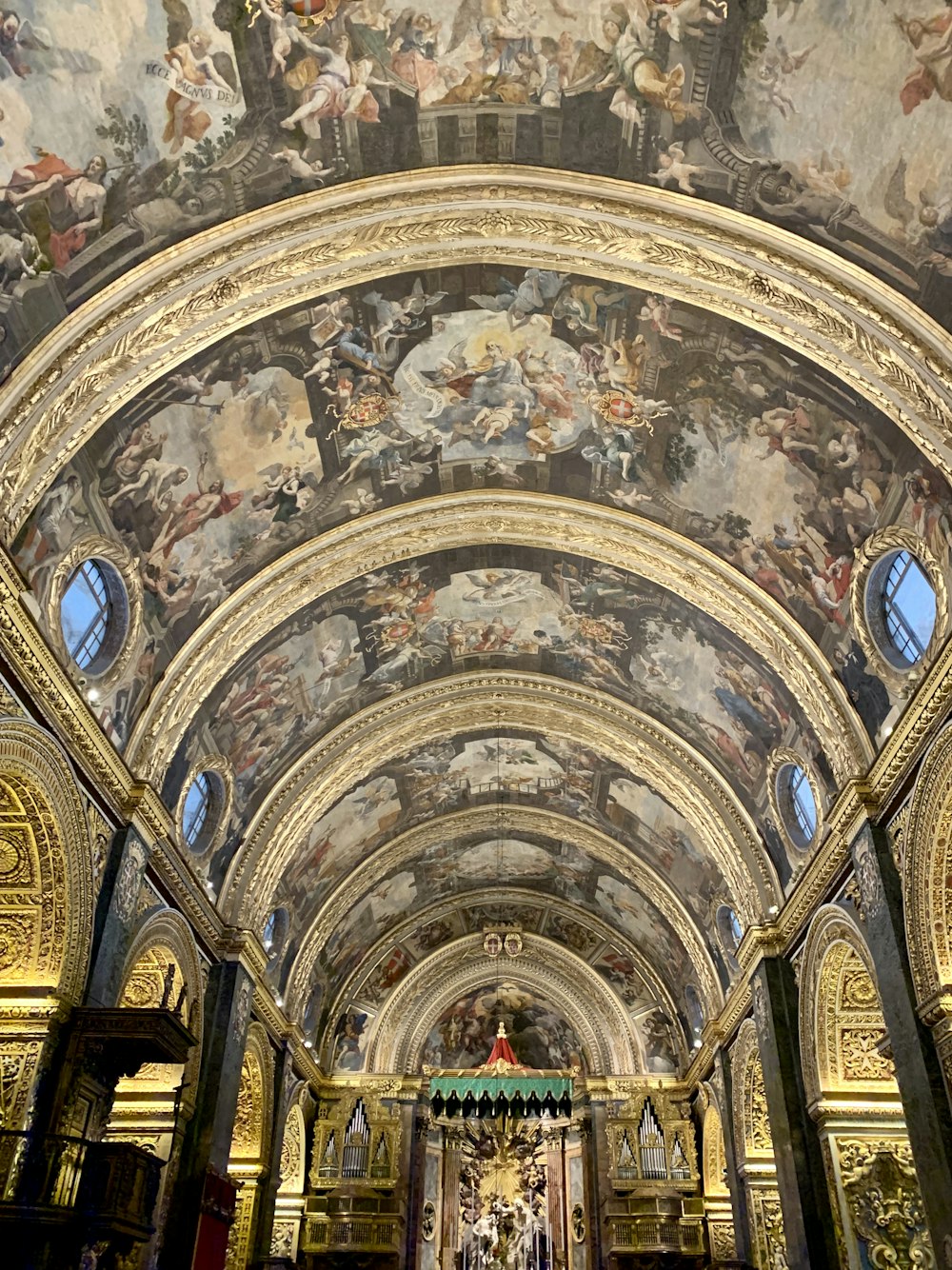 architectural photography of church interior view