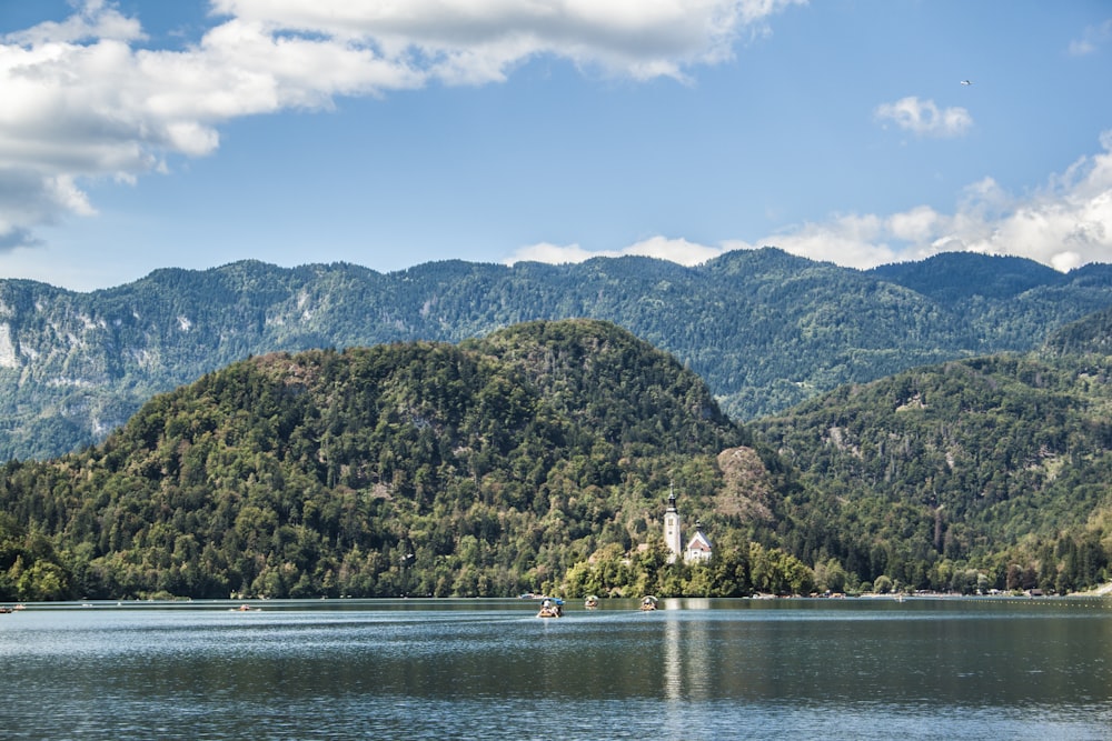 building on forest mountains island during day