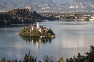 buildings on isle near island during day
