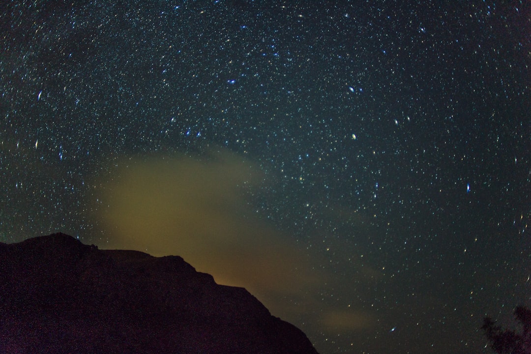 mountain during night