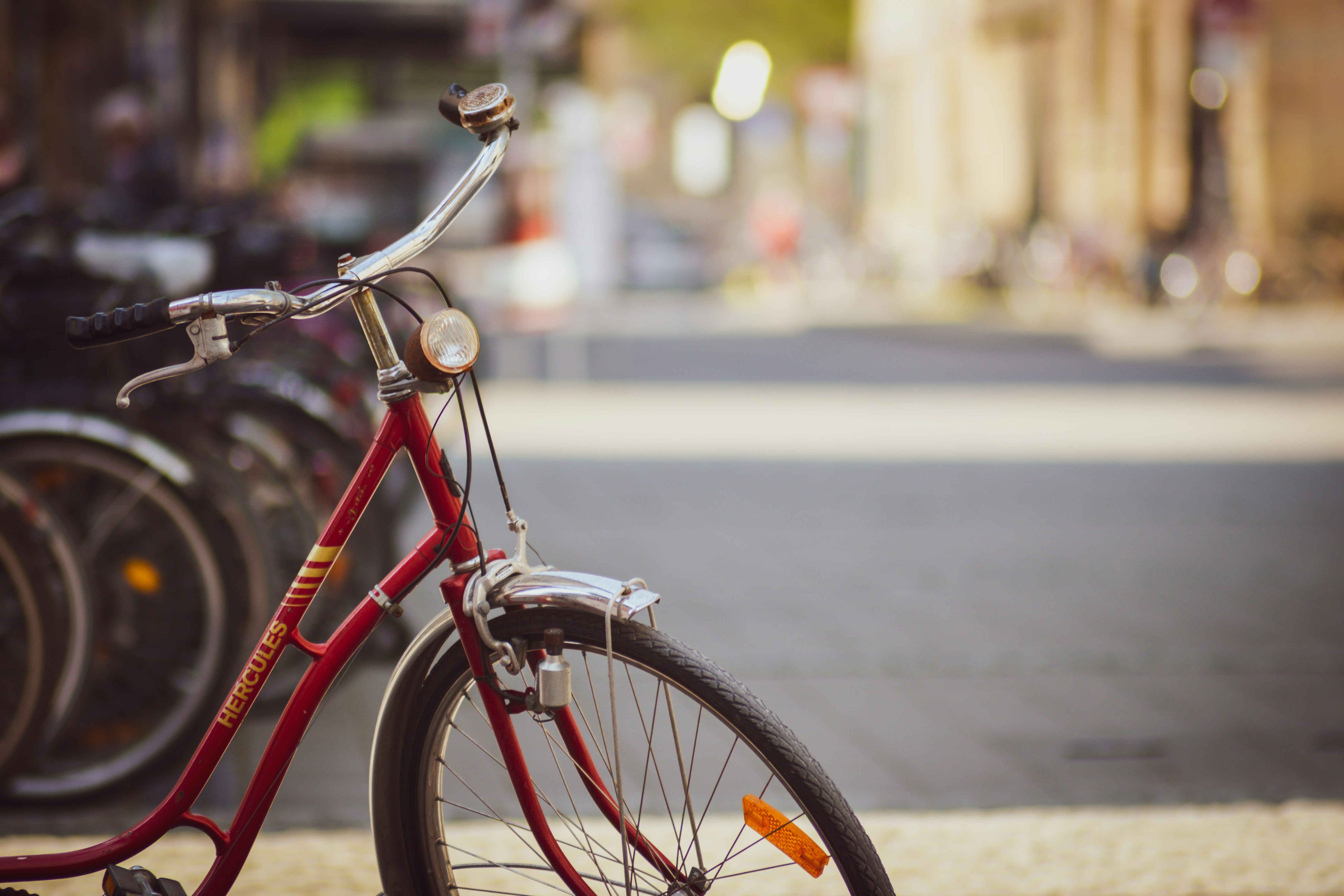 bike parked during day