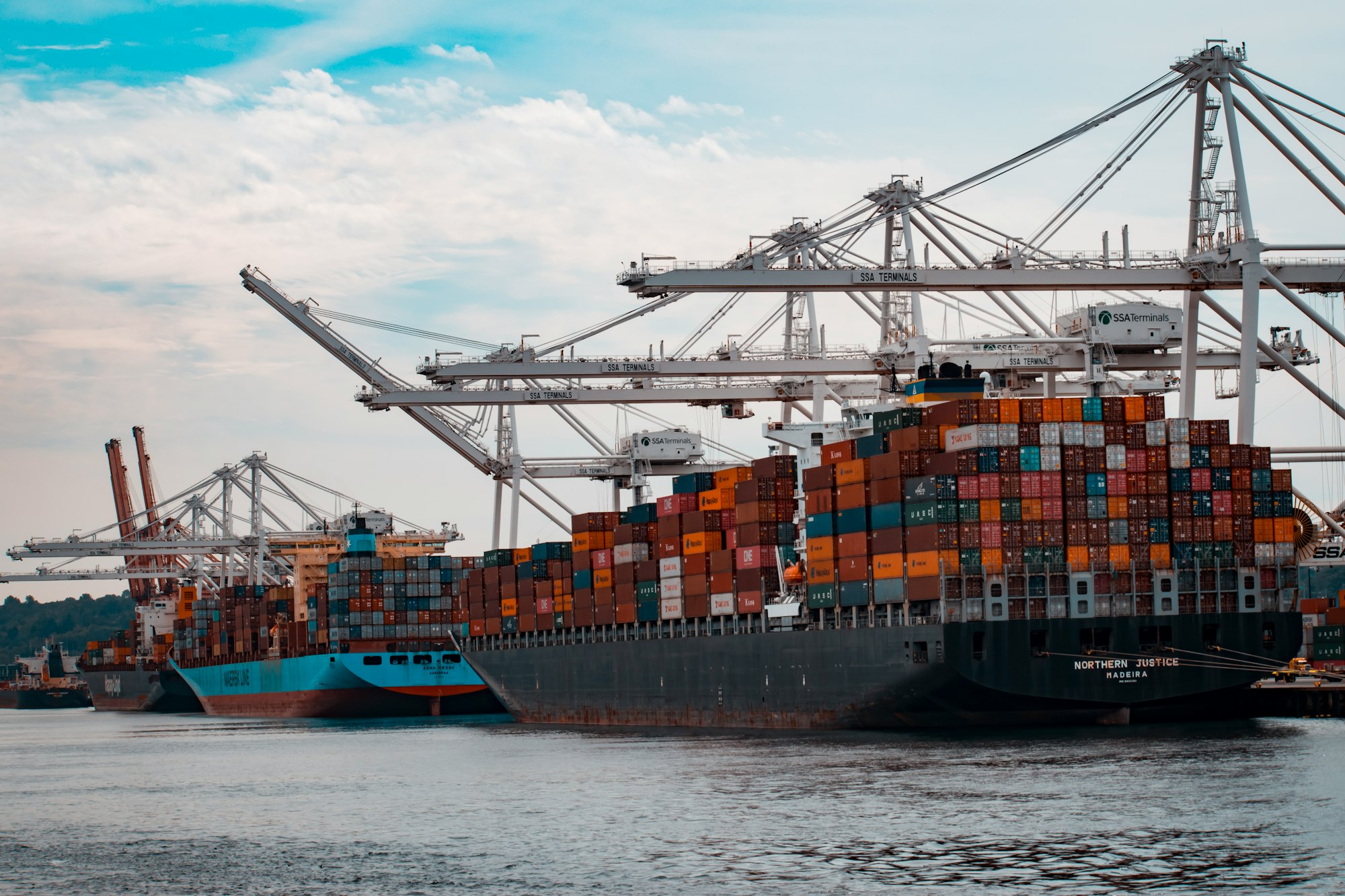 Freight Containers on a Ship