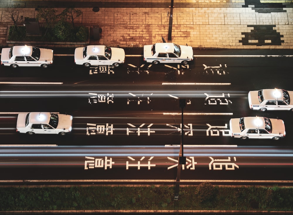 cars on road during night