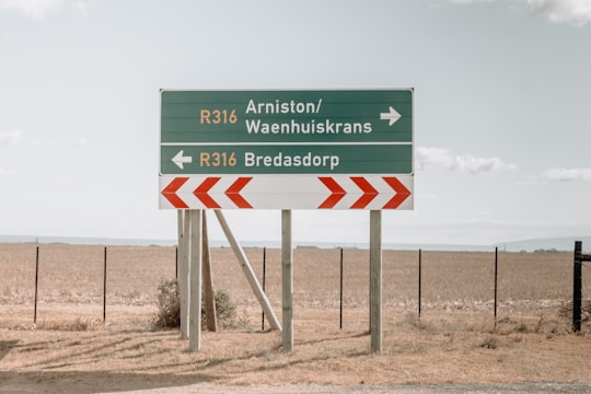 Arniston/Waenhuiskrans signage in Arniston South Africa