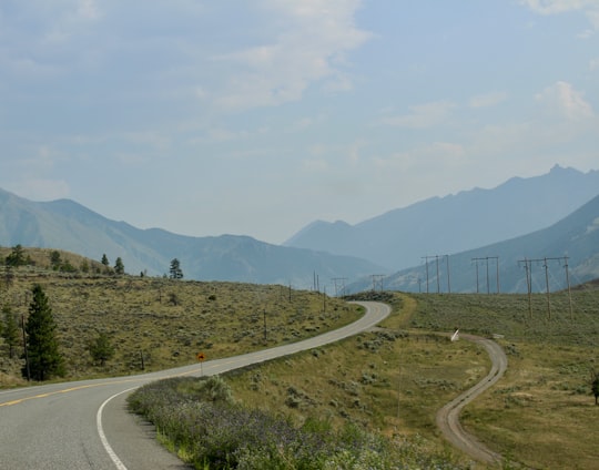 empty road in Kamloops Canada